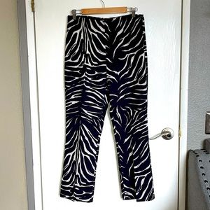 Zara cropped animal zebra print pants